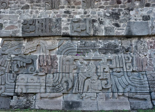 Tempio Del Serpente Piumato Liguchicalco Sito Archeologico Precolombiano Messico Patrimonio — Foto Stock