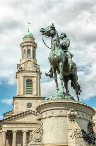 Maggiore Generale George Henry Thomas Scultura Equestre Washington Stati Uniti — Foto Stock