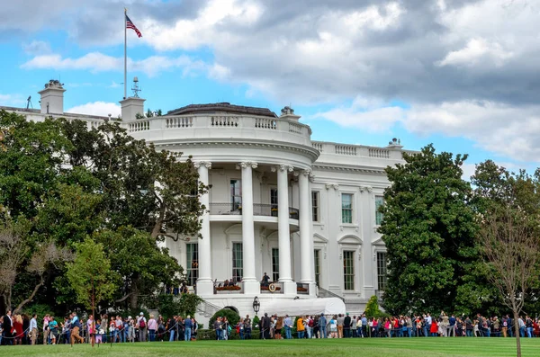Washington Ηπα Οκτωβρίου 2018 Τουρίστες Κατά Διάρκεια Περιοδείας Κήπος Λευκό Royalty Free Εικόνες Αρχείου