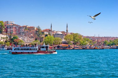Istanbul, Türkiye - 22 Nisan 2016: Istanbul'da Boğaziçi'yolcu gemisi.
