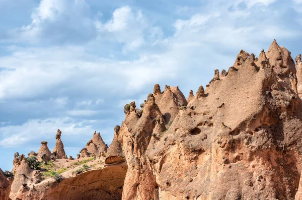 Formaciones Rocosas Pueblo Cueva Zelve Valley Capadocia Turquía — Foto de Stock