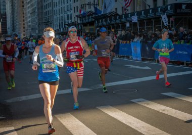 New York, ABD - 4 Kasım 2018: Yıllık New York maratonunu