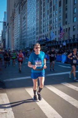 New York, ABD - 4 Kasım 2018: Yıllık New York maratonunu