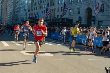 New York, ABD - 4 Kasım 2018: Yıllık Tcs New York maratonunu