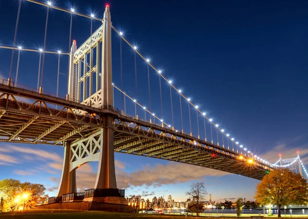 Robert Kennedy Bridge Night Astoria Queens New York — Stock Photo, Image