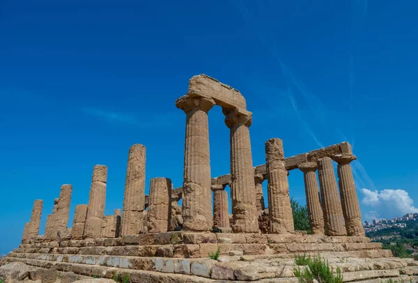 Древнегреческий Храм Юноны Агридженто Сицилия Италия — стоковое фото