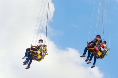 Mexico City, Meksika - 1 Aralık 2016: Altı bayrakları macera eğlence parkı Mexico City