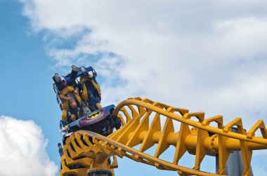 Mexico City, Meksika - 1 Aralık 2016: Altı bayrakları macera eğlence parkı Mexico City