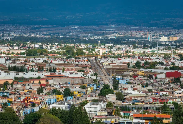 ダウンタウン チョルラ プエブラのチョルラ メキシコ 2016 航空写真ビュー — ストック写真