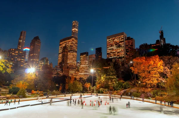 Ice Rink Central Park New York City Стоковое Изображение