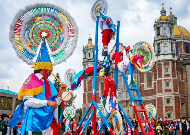Mexico City, Meksika - 9 Aralık 2016: Festival, Virgin Guadalupe kitle töreni ile 