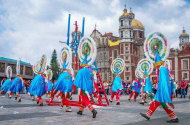Mexico City, Meksika - 9 Aralık 2016: Festival, Virgin Guadalupe kitle töreni ile 