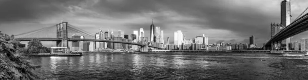Vista Panorâmica Manhattan Brooklyn Bridge Nova Iorque Estados Unidos — Fotografia de Stock