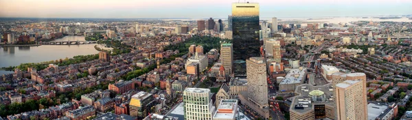 Boston Octubre 2016 Vista Superior Panorámica Boston Durante Puesta Del — Foto de Stock