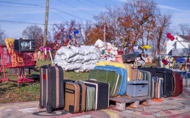 Detroit, Michigan, ABD - 23 Kasım 2018: Heidelberg Projesi Detroit 'in göbeğinde bir açık hava sanat ortamıdır. 1986 yılında sanatçı Tyree Guyton tarafından yapılmıştır.