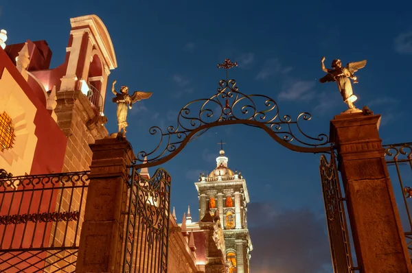 Cattedrale Puebla Notte Puebla Messico — Foto Stock