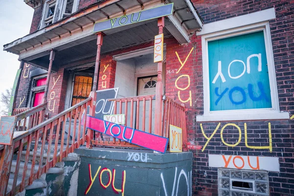 Detroit Michigan Usa Листопада 2018 Heidelberg Project Середовище Вуличного Мистецтва — стокове фото