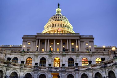 ABD Capitol geceleri. Washington, DC, Amerika Birleşik Devletleri Simgesel Yapı.