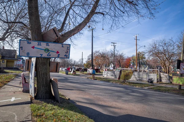 Detroit Michigan Usa November 2018 Heidelbergprojektet Utomhuskonstmiljö Hjärtat Ett Stadsområde — Stockfoto