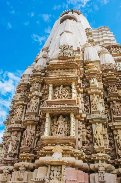 Hinduistický Chrám Khajuraho Indie Světového Dědictví Unesco — Stock fotografie