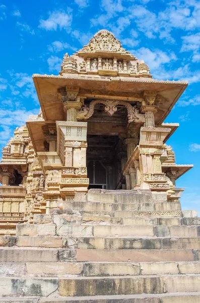 Hinduistický chrám v khajuraho, Indie — Stock fotografie