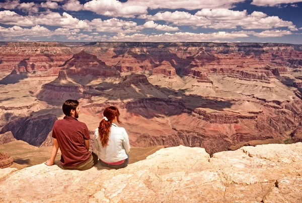Escursionisti nel Parco Nazionale del Grand Canyon, Stati Uniti Immagine Stock