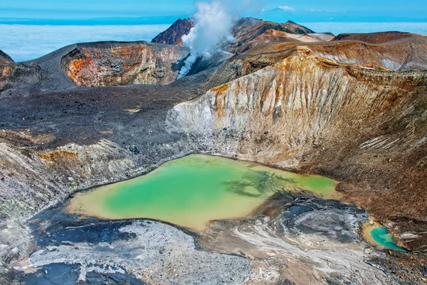 Vulcano Ebeko, Isola di Paramushir, Isole Curili, Russia — Foto Stock