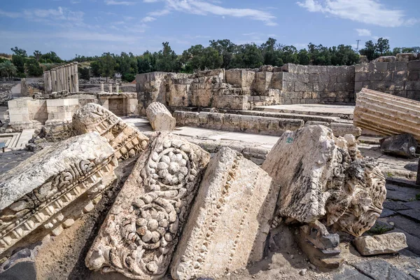 Resterna av en forntida stad i Beit She ' an. Beit She ' an National — Stockfoto