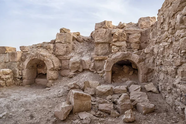 Shivta é uma cidade antiga no deserto de Negev, em Israel. . — Fotografia de Stock