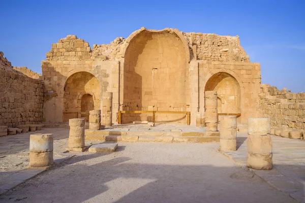 Chiesa a Shivta - antica città nel deserto del Negev di Israele . — Foto Stock