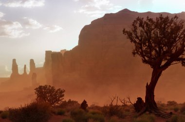  Anıt Vadisi. Navajo kabile park, Amerika. 