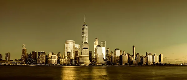 New York City di notte — Foto Stock