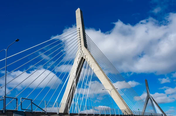 Zakim Bunker Hill Memorial Bridge Boston Massachusetts Usa — Stock Photo, Image