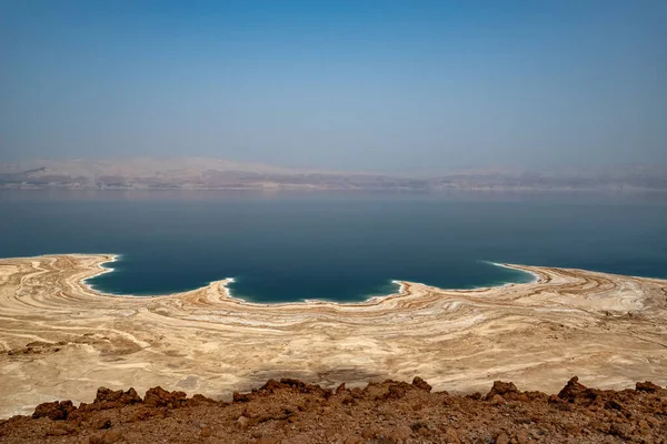 Zicht Dode Zee Kustlijn Israël — Stockfoto