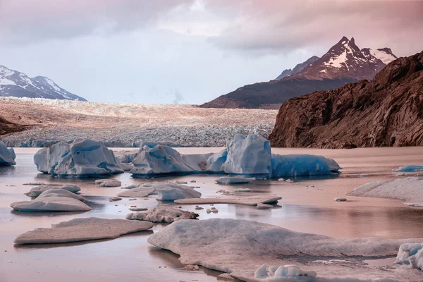 Grauer Gletscher Südlichen Patagonischen Eisfeld Chile — Stockfoto