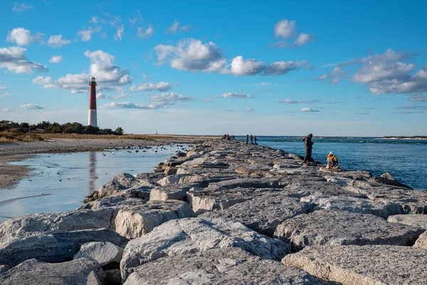 Barnegat Deniz Feneri Barnegat Eyalet Parkı Ocean County New Jersey — Stok fotoğraf