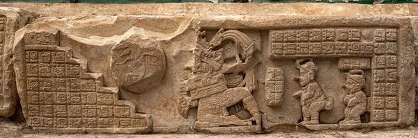 Bas Relief Yaxchilan Antik Maya Stad Belägen Stranden Floden Usumacinta — Stockfoto