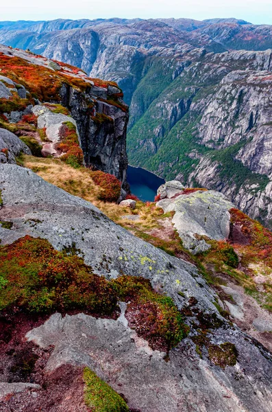 Paisagens Outono Nas Montanhas Noruega — Fotografia de Stock