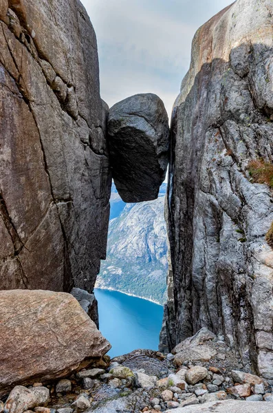 Paisagens Nas Montanhas Kjeragbolten Noruega — Fotografia de Stock