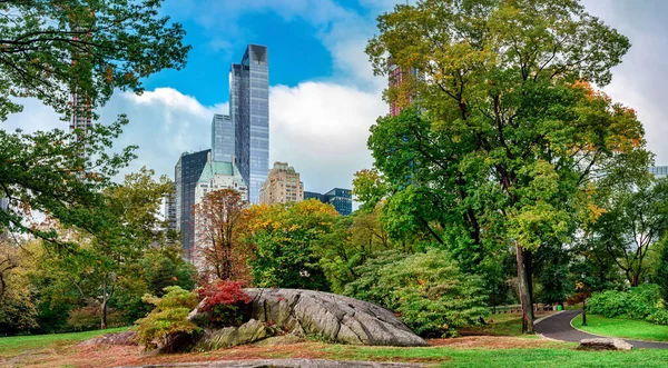 View Autumn Landscape Central Park New York City Usa — Stock Photo, Image