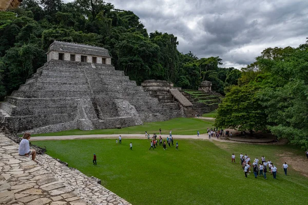 México Diciembre 2019 Vista Del Sitio Arqueológico Palenque México — Foto de Stock