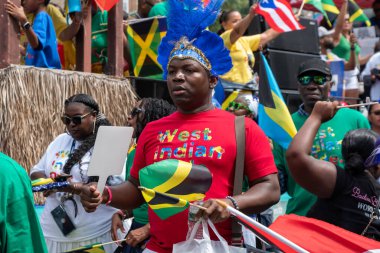 Brooklyn, NY - September 1, 2025: Annual West Indian Day parade on Eastern Parkway in the Brooklyn Borough of New York City