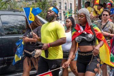 Brooklyn, NY - September 1, 2025: Annual West Indian Day parade on Eastern Parkway in the Brooklyn Borough of New York City
