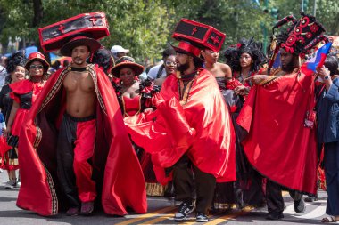 Brooklyn, NY - September 1, 2025: Annual West Indian Day parade on Eastern Parkway in the Brooklyn Borough of New York City
