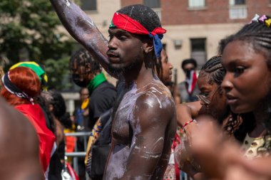 Brooklyn, NY - September 1, 2025: Annual West Indian Day parade on Eastern Parkway in the Brooklyn Borough of New York City