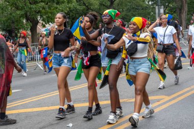Brooklyn, NY - September 1, 2025: Annual West Indian Day parade on Eastern Parkway in the Brooklyn Borough of New York City