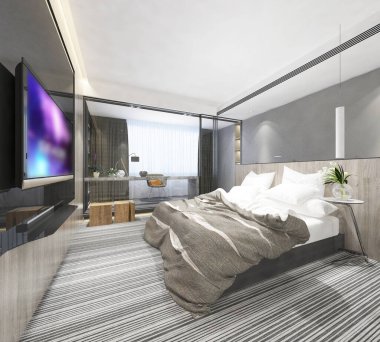 3D yatak odası, çok rahat..  