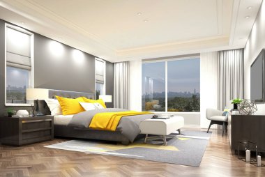 3D yatak odası, çok rahat..  