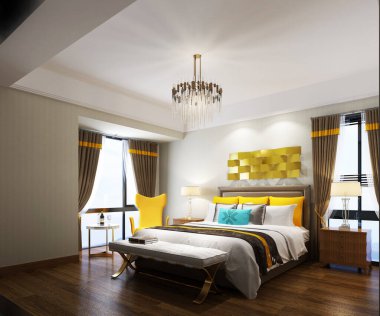 3D yatak odası, çok rahat..  