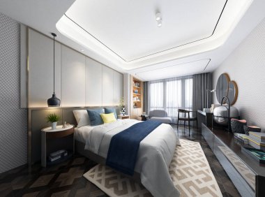 3D yatak odası, çok rahat..  